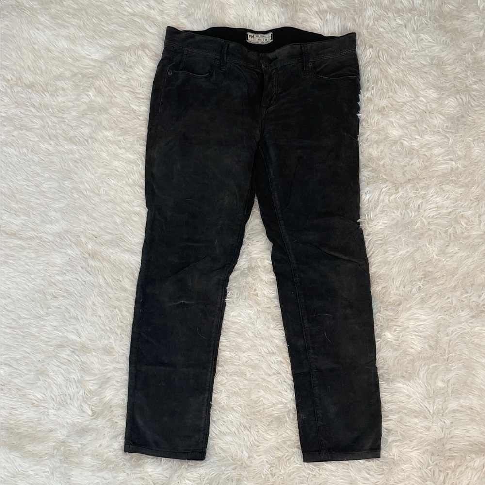 Free People Black Straight Leg Pants